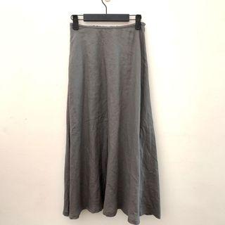 Muji French Linen Skirt in Grey