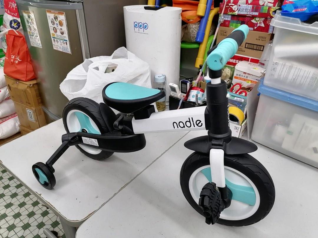 Nadle 10吋幼兒三輪車,可變為平衡車,多角度調教,接近全新,售價$180