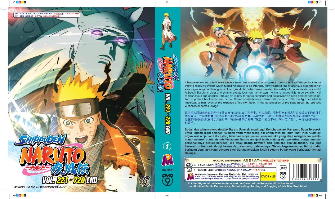 Naruto Naruto Shippuden Episódio 1-720 DVD Coleção completa de