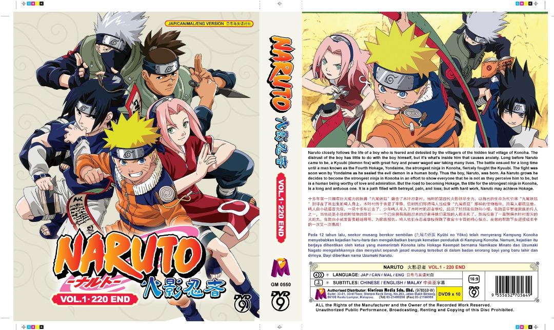 DVD NARUTO + NARUTO SHIPPUDEN ( 1-220 + 221-720 ) ( 1-720 EPISODES 