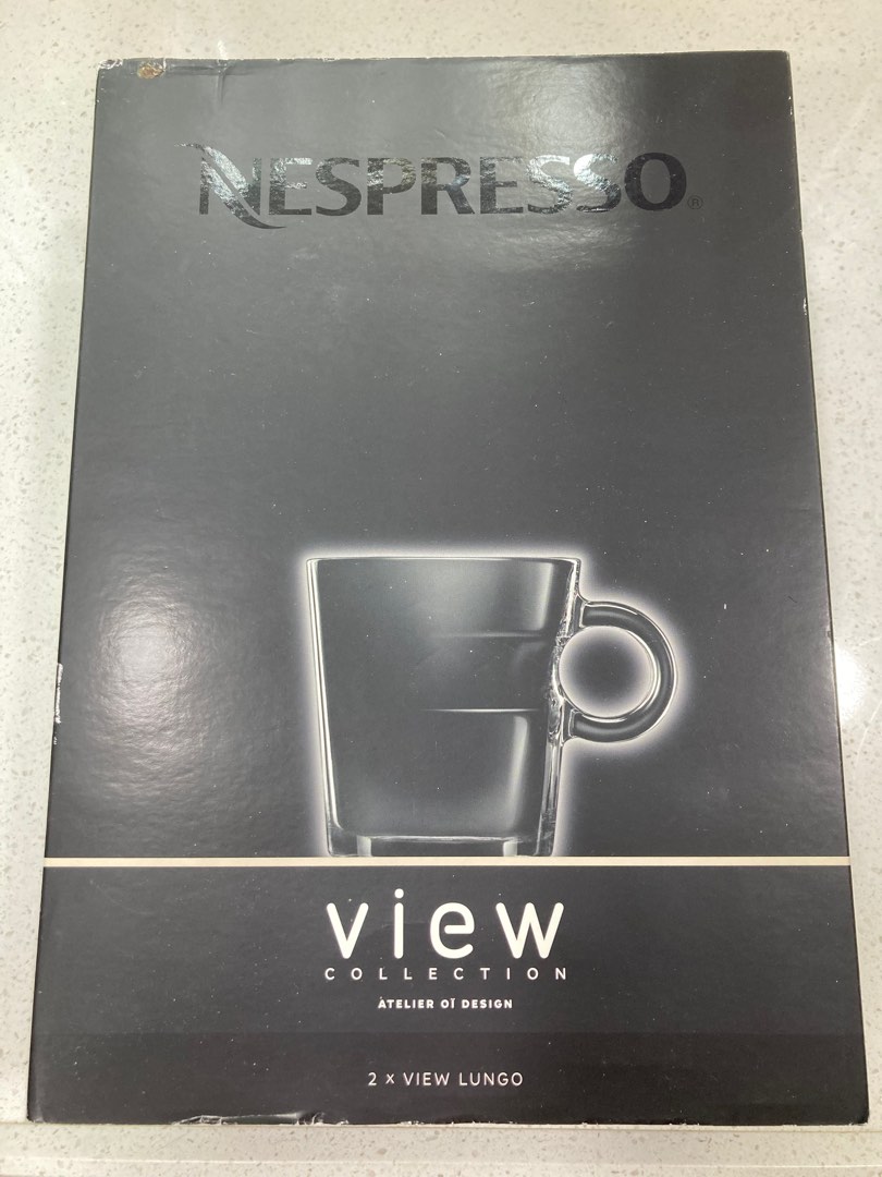 Nespresso view lungo coffee cups & saucers, 家庭電器, 廚房電器, 咖啡機及咖啡壺 Carousell