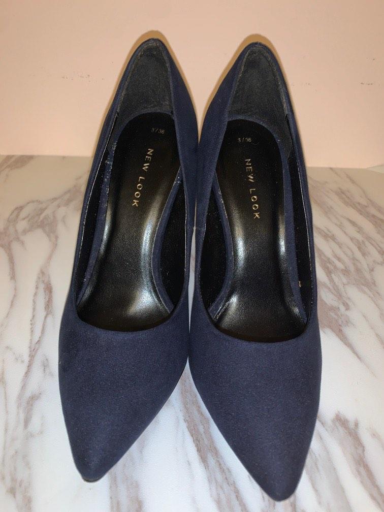 New Look Navy Blue 4 Stiletto Heel Court Shoes