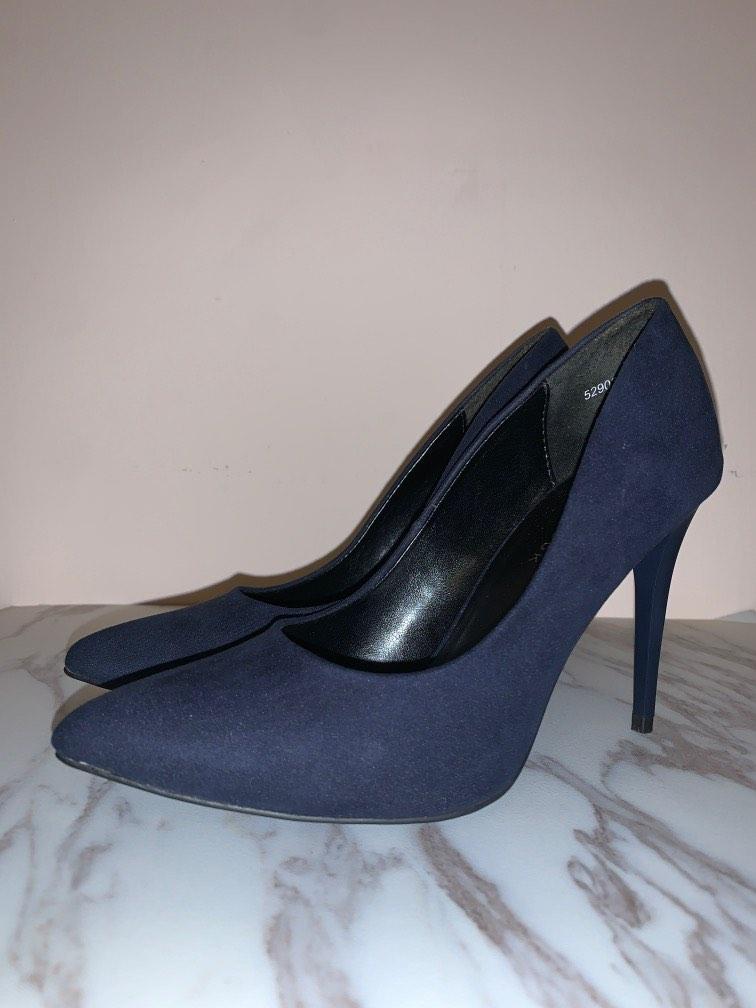 New Look Navy Blue 4 Stiletto Heel Court Shoes