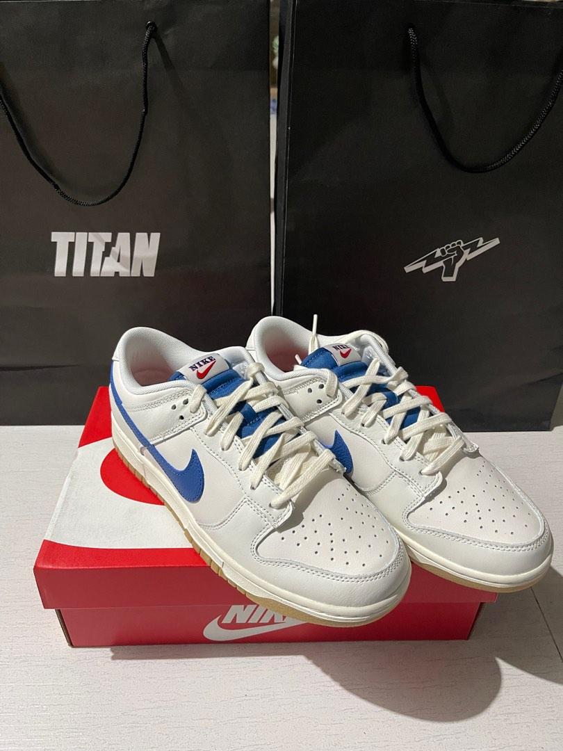 Nike dunk low sail and marina blue, Men's Fashion, Footwear, Sneakers on Carousell