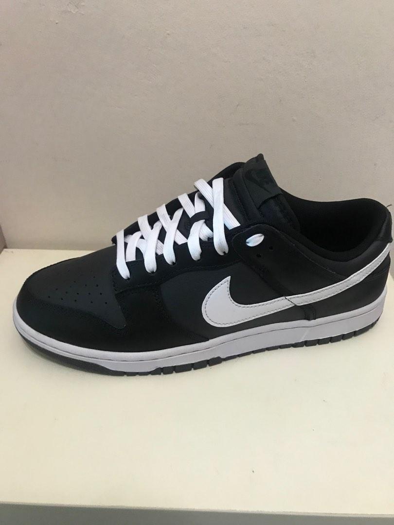 low top nike dunks black and white