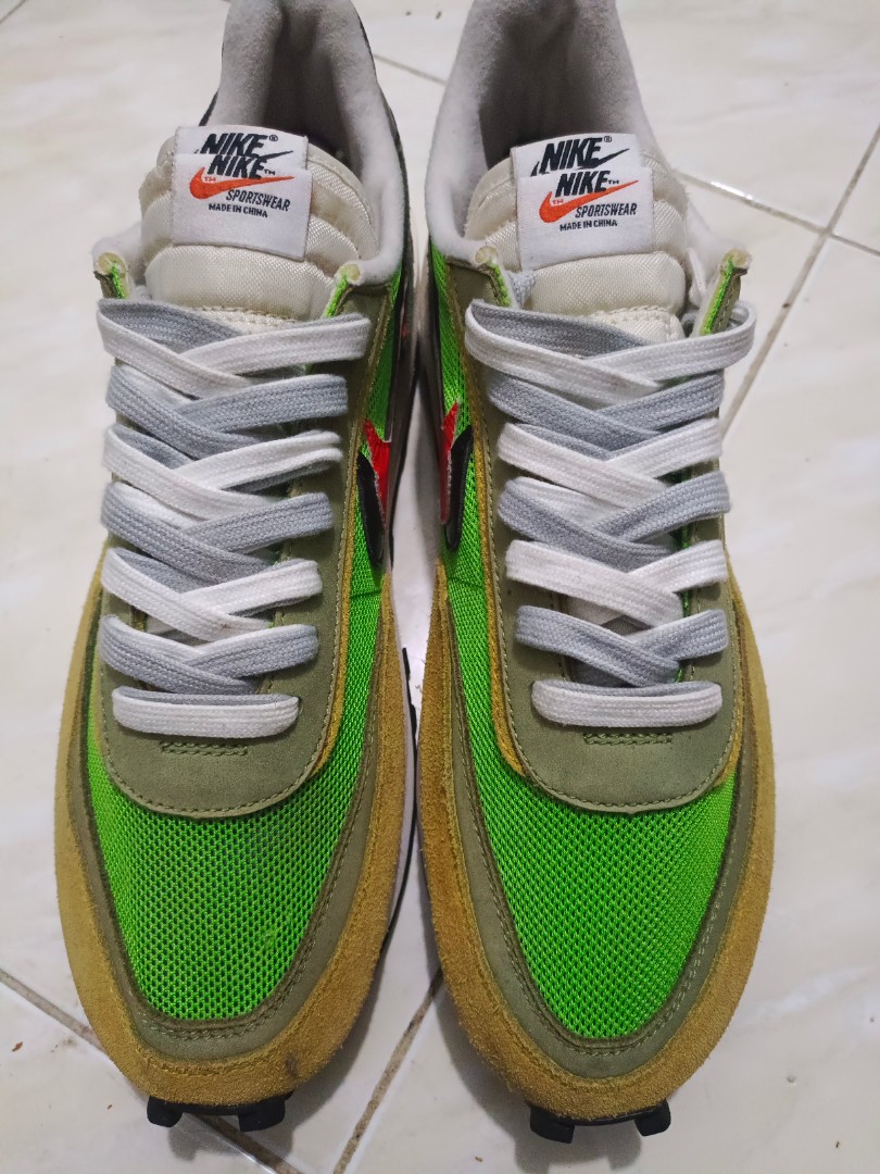 Nike sacai green gusto x waffle size 44 
