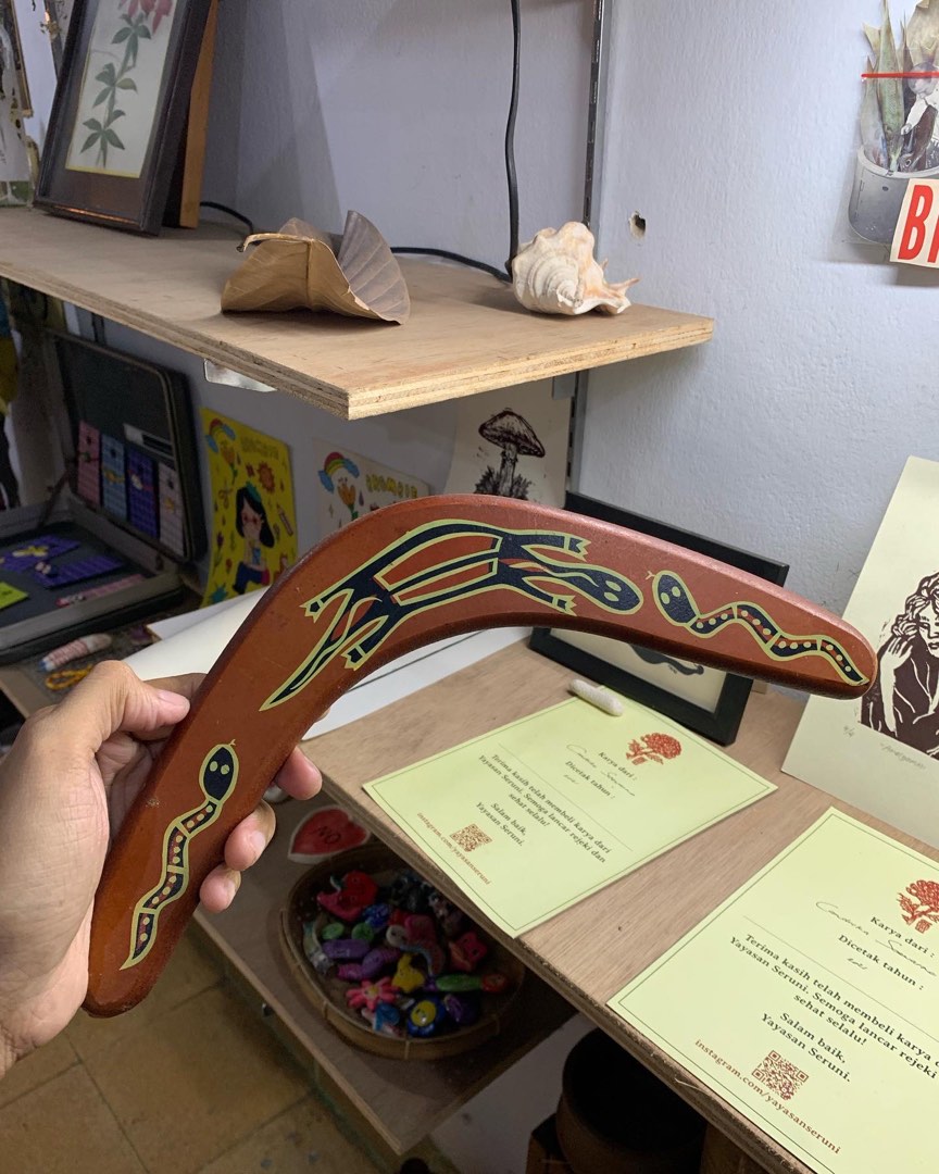 Pajangan Vintage Boomerang Original australia, Antik, Furnitur di Carousell
