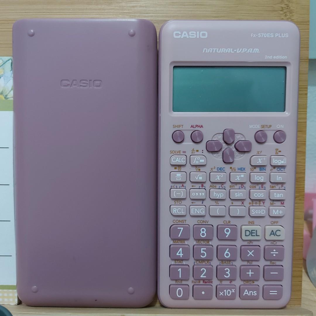Pink Casio fx 570-ES PLUS 2nd edition, Mobile Phones & Gadgets, Other  Gadgets on Carousell