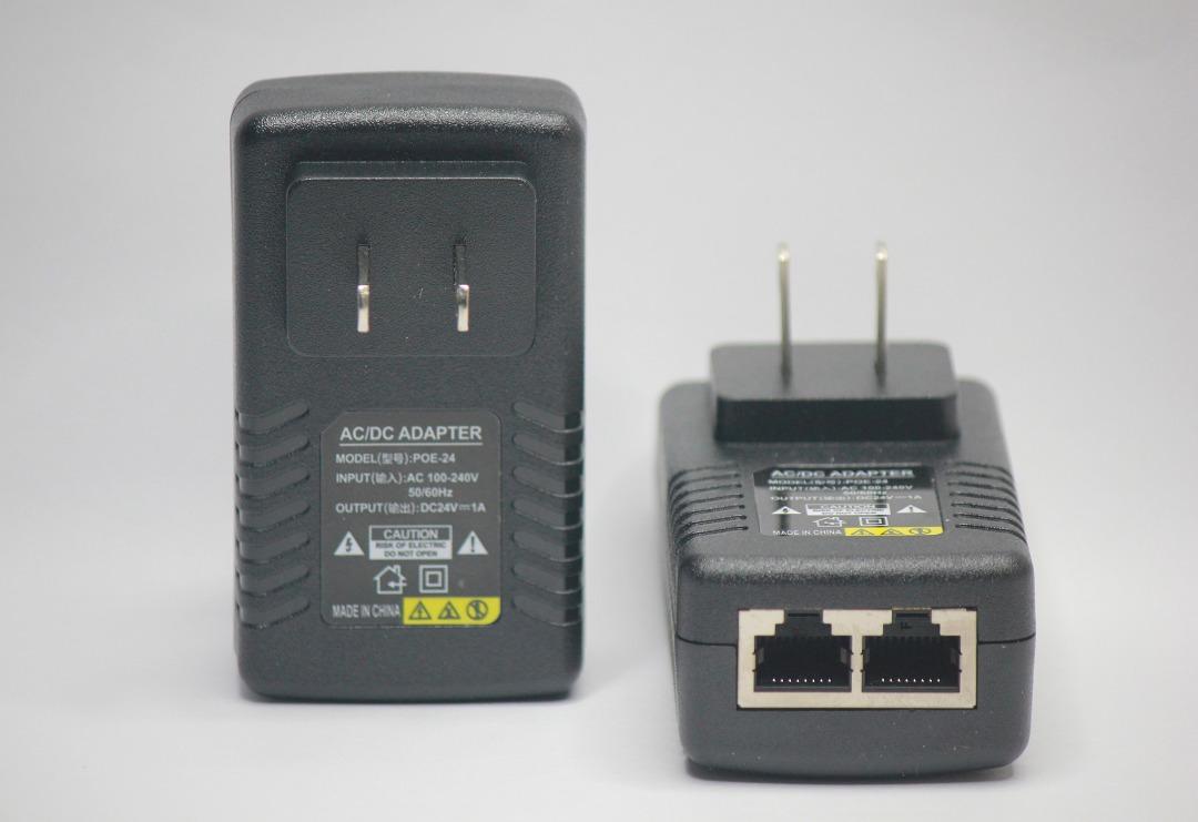 POE INJECTOR, POE-24 24V 1A, AC 100-240V, BEST FOR CCTV, WIRELESS ...