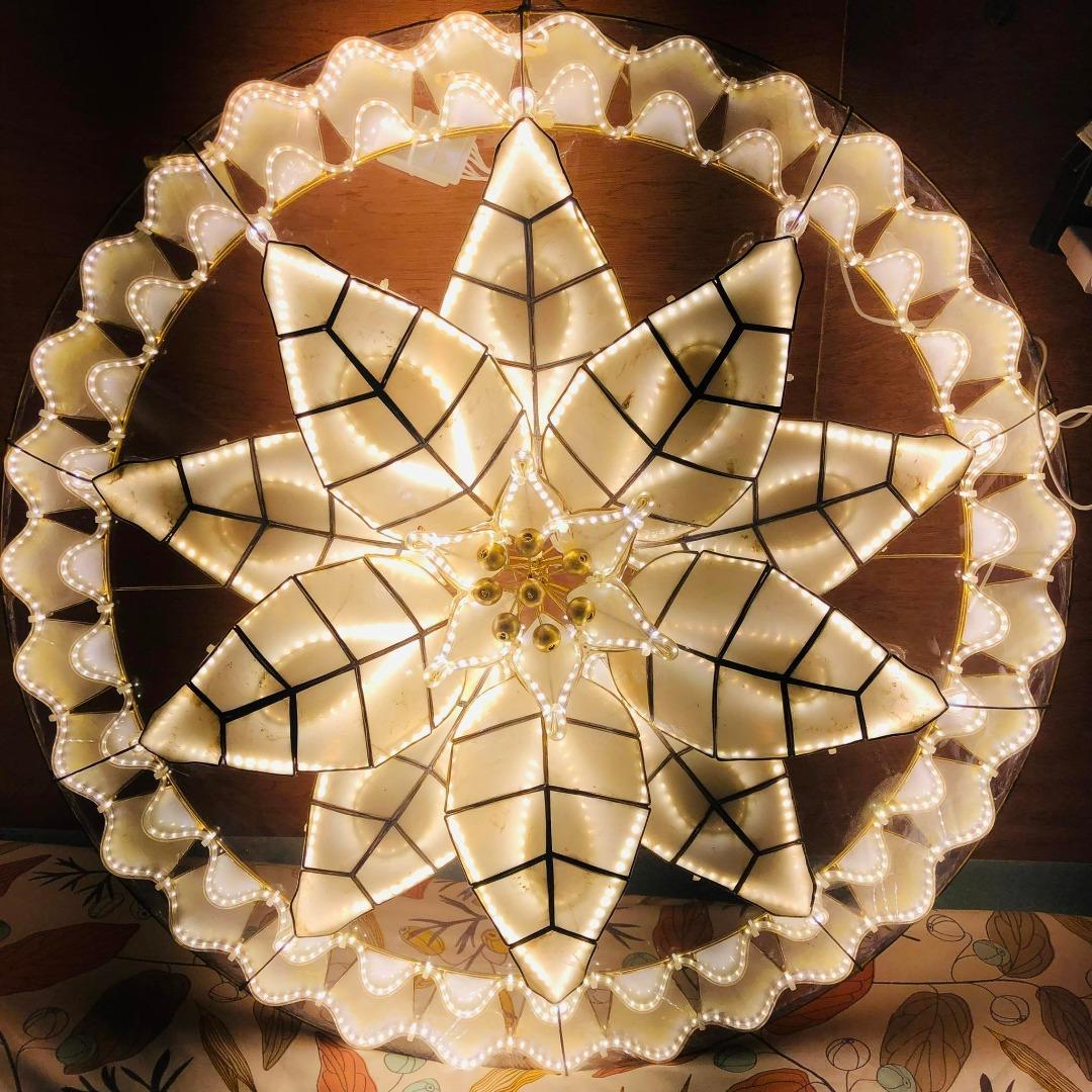 POINSENTTIA CAPIZ PAROL (LANTERN), Furniture & Home Living, Lighting