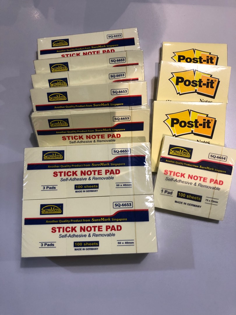 Suremark PostIt Notepads, Hobbies & Toys, Stationery & Craft