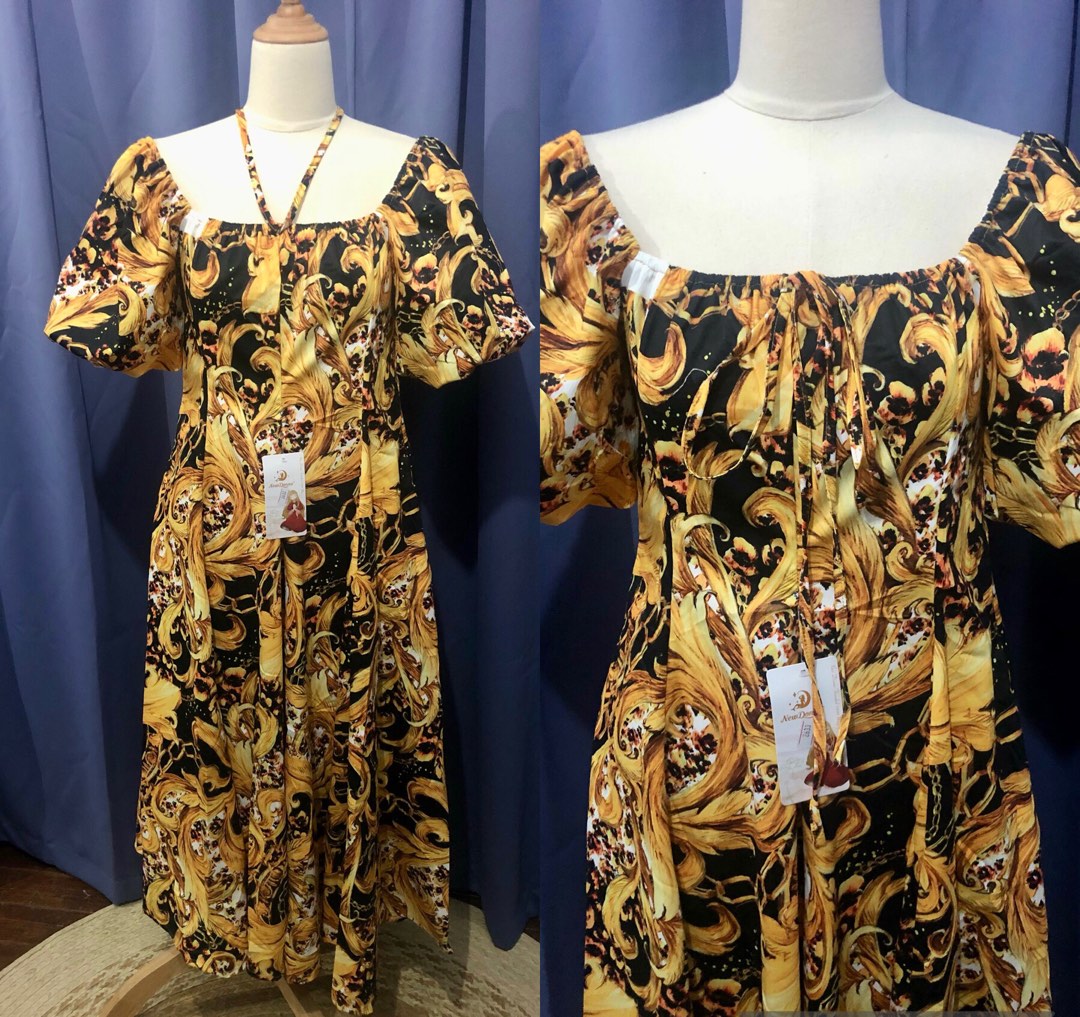 Premium Golden Yellow Maxi Dress, Women's Fashion, Dresses & Sets ...