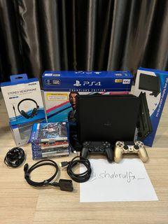 PS4 SLIM 500GB Full Set + 8 DISC GAMES