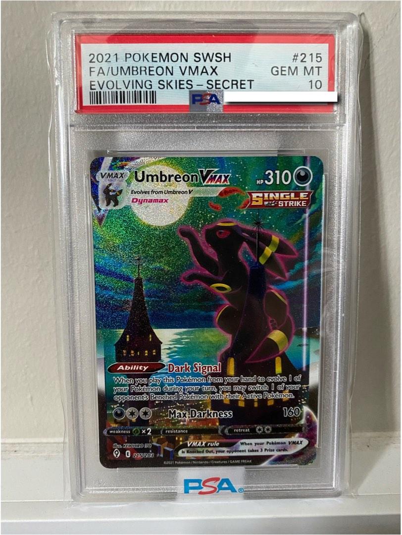 [PSA 10] Umbreon VMAX Full Art Evolving Skies 215 Pokemon Card TCG, Hobbies & Toys, Toys