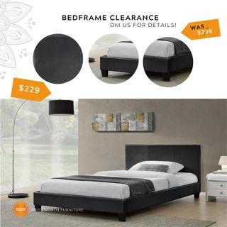 PU Leather Bedframe--> QUEEN or DOUBLE--> LAST CHANCE CLEARANCE