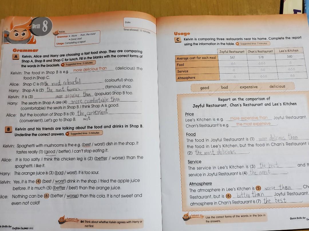 quick drills for english exams 4a, 興趣及遊戲, 書本 & 文具, 書本及雜誌 補充練習 Carousell