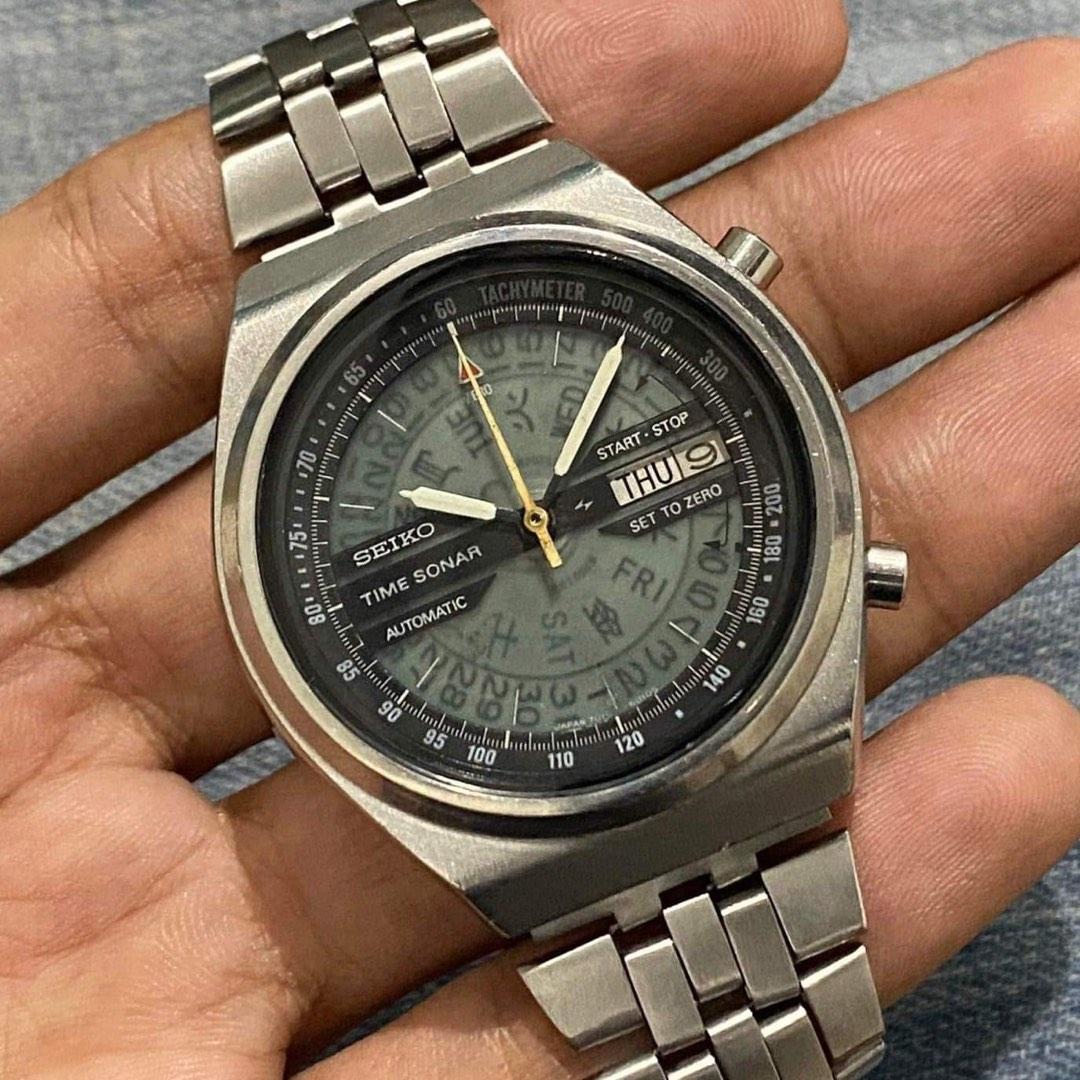Rare Vintage JDM Seiko 7015-6010 Time Sonar Day And Date Wristwatch, Men's  Fashion, Watches & Accessories, Watches on Carousell