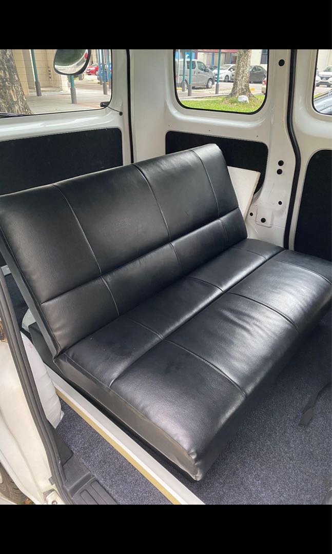 Recliner 2 seater sofa for van in faux leather upholstery, Car