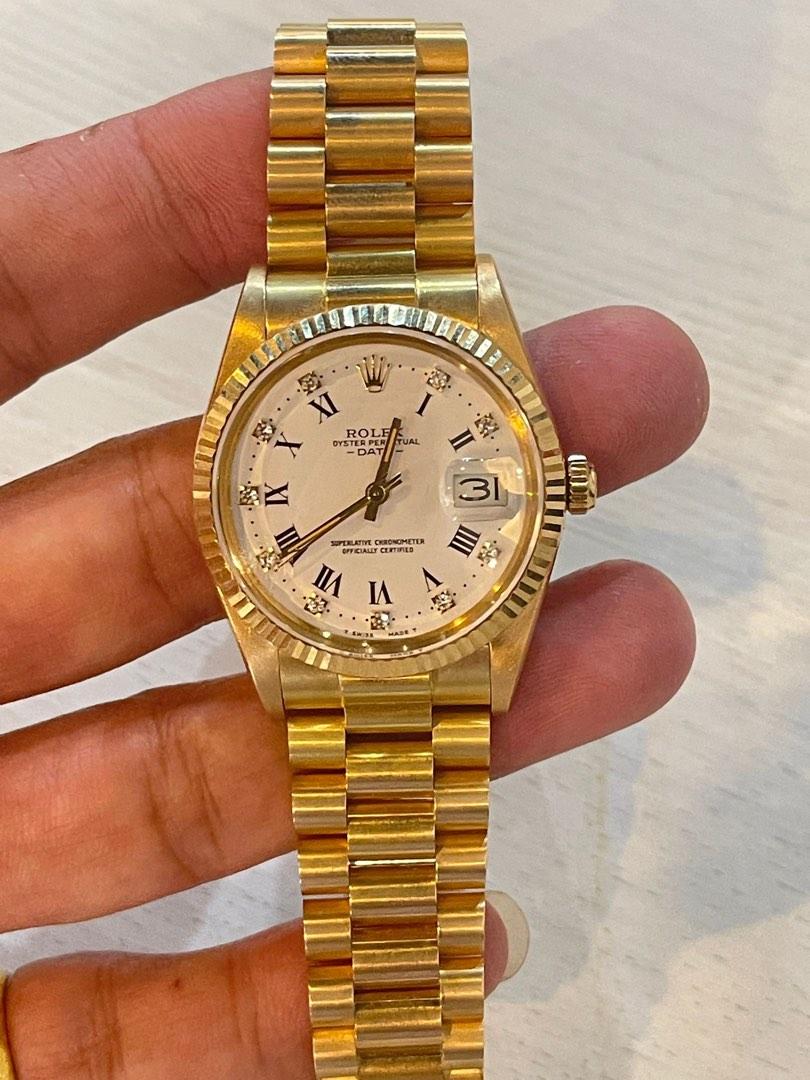 progressiv ødemark Ligegyldighed Rolex 15038 Full 18k yellow gold, Luxury, Watches on Carousell
