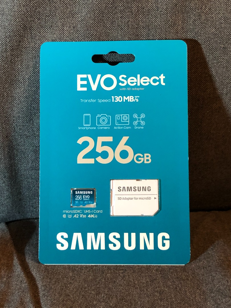 Samsung microSD Card 256GB EVO Select + Adapter, Mobile Phones & Gadgets, Mobile & Gadget