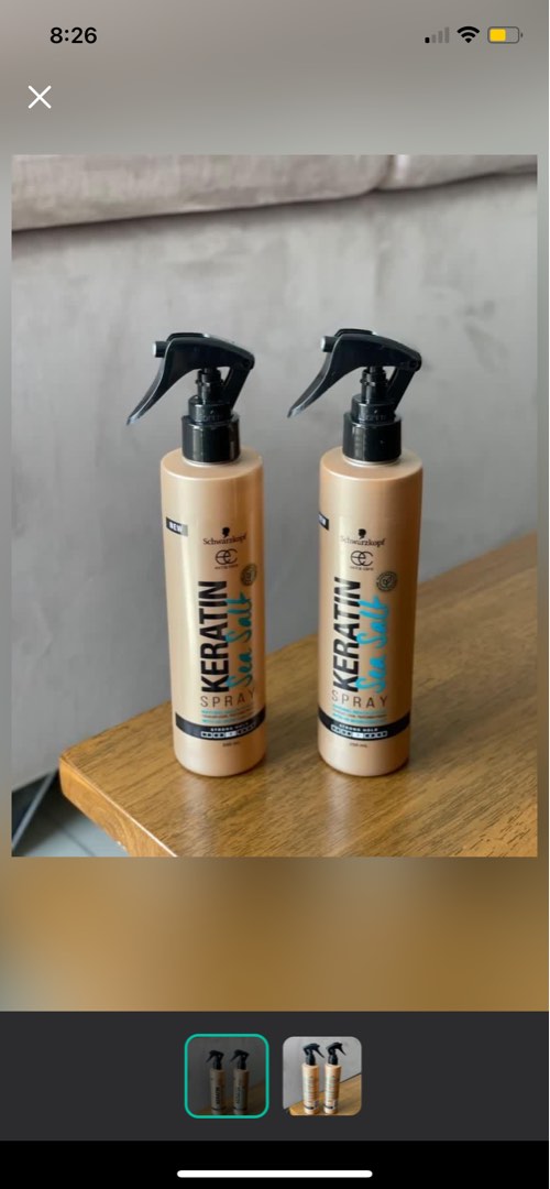 Schwarzkopf Extra Care Keratin Sea Salt Spray 250ml, Beauty & Personal Care, Hair on Carousell