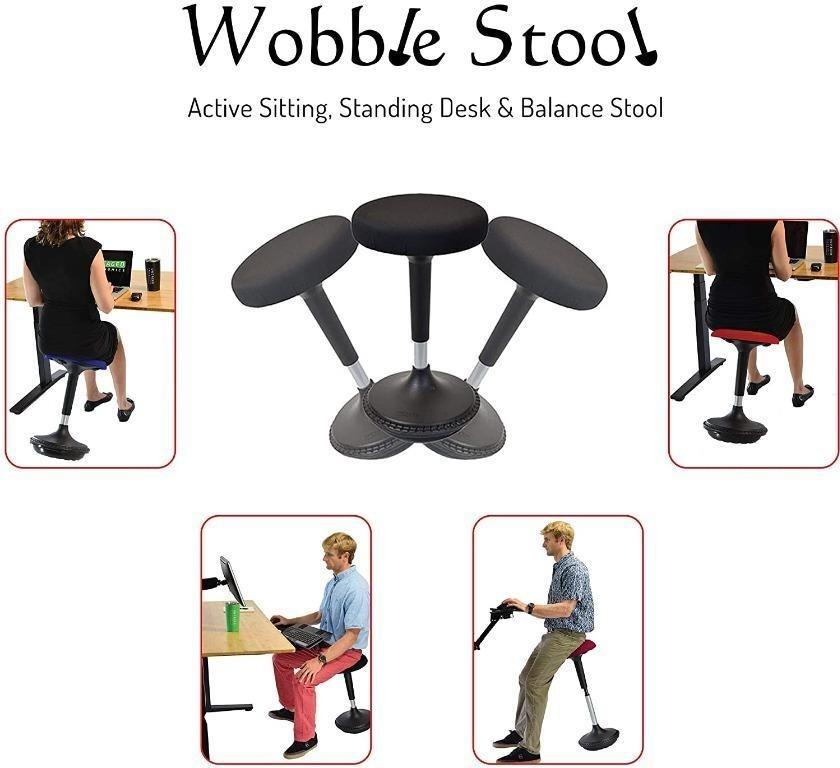 SM. WOBBLE STOOL Standing Desk Balance Chair for Active Sitting. Tall