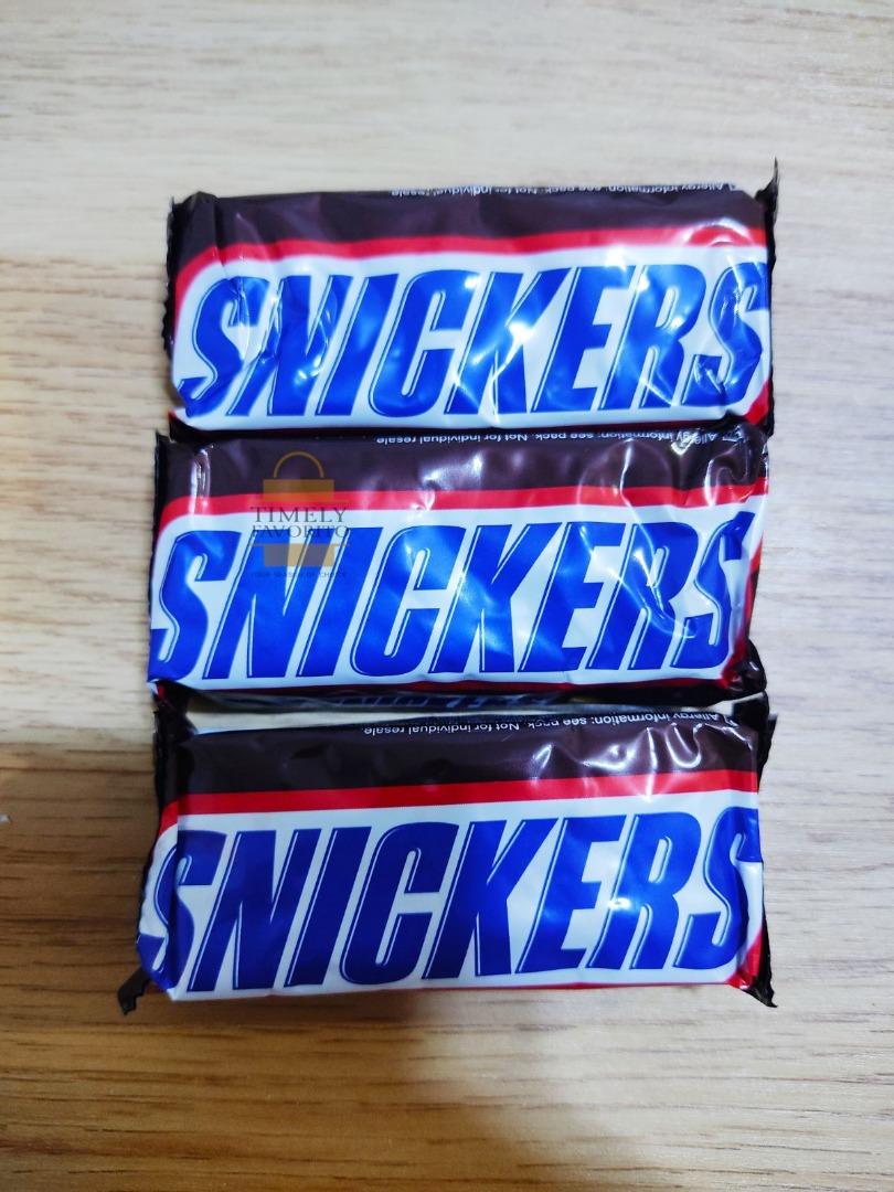 Snickers Snack Size Chocolate 3pcs (40g each), Food & Drinks, Packaged