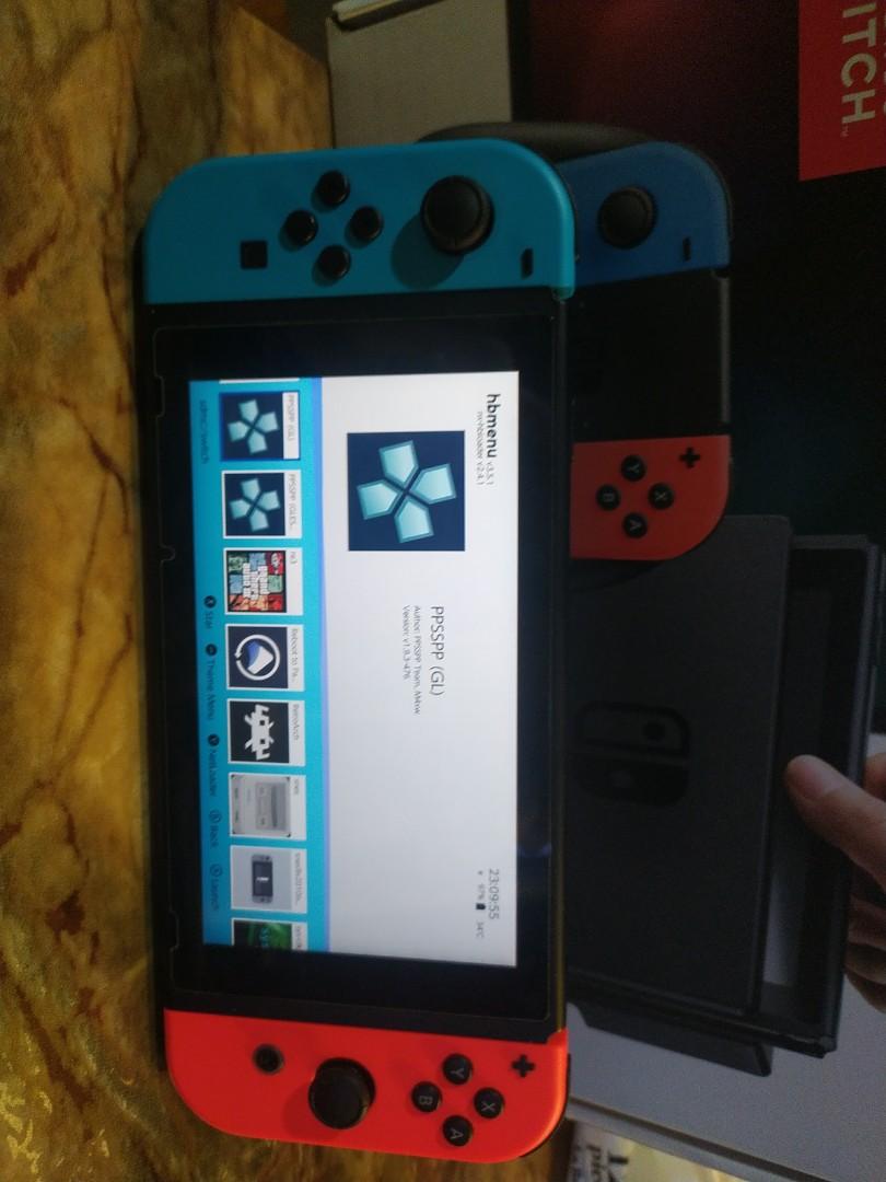 Modded nintendo switch. unpatched. with 256 GB sd card . jailbreak