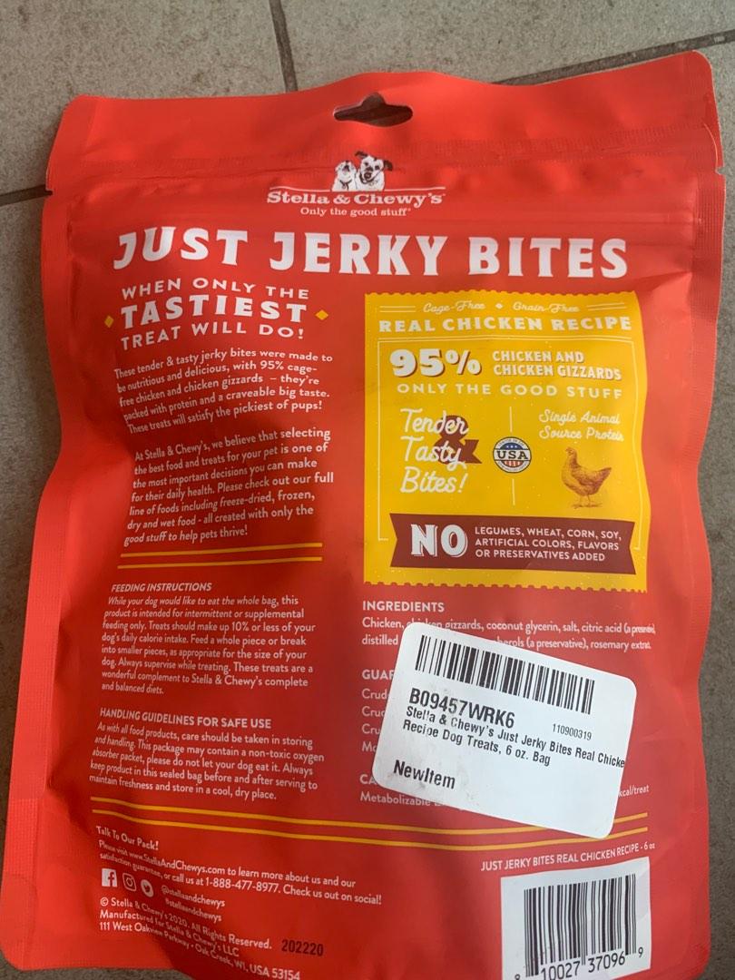Stella and chewy just jerky bites chicken treats, Pet Supplies, Pet