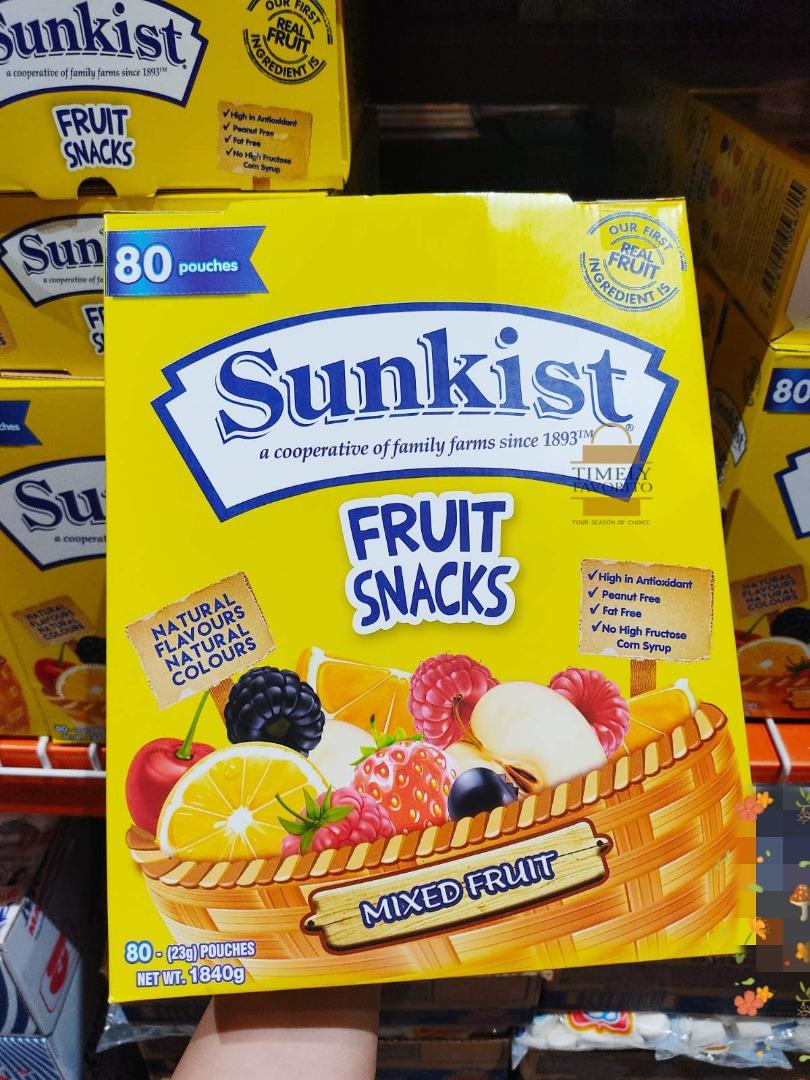 Sunkist Assorted Mixed Fruit Snacks (80 pack), Food & Drinks, Packaged