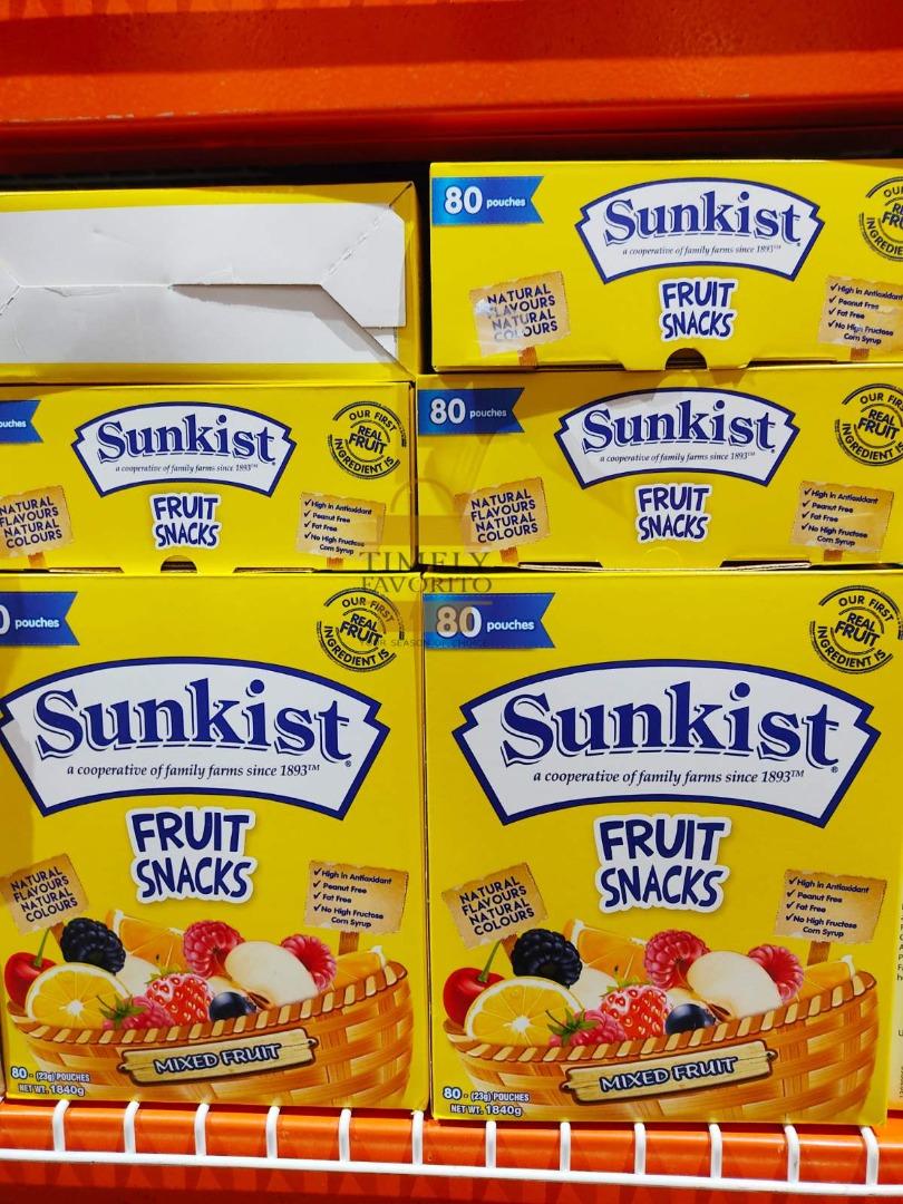 Sunkist Assorted Mixed Fruit Snacks (80 pack), Food & Drinks, Packaged