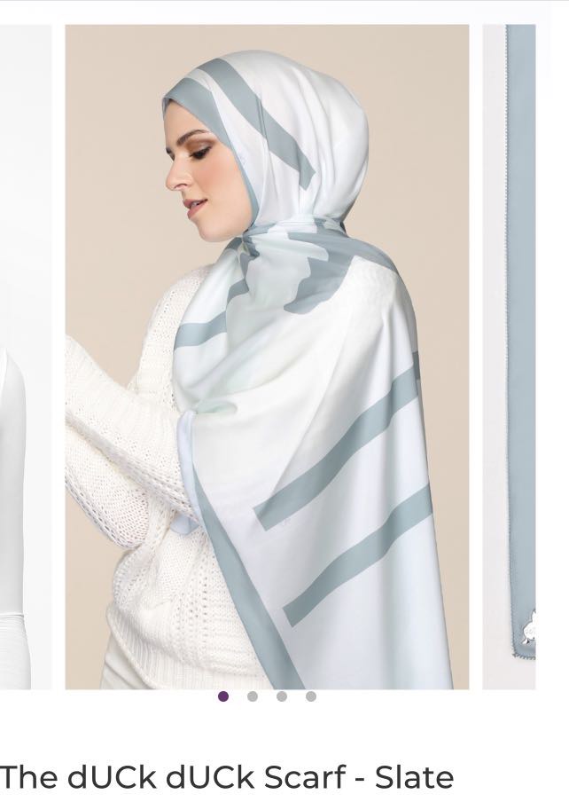 THE DUCK DUCK SCARF - SLATE, Women's Fashion, Muslimah Fashion, Hijabs on  Carousell