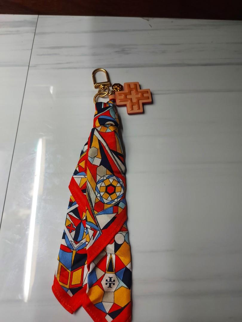 Tory burch scarf keychain sale