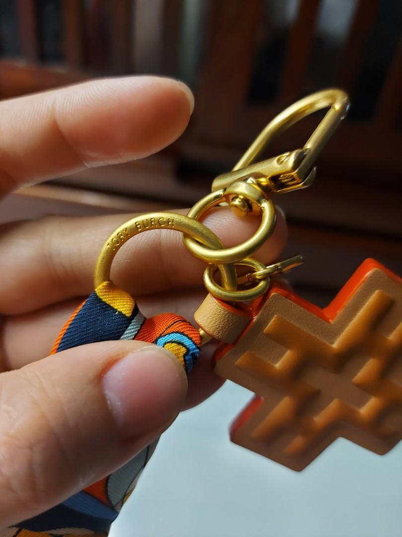 Tory burch scarf keychain sale