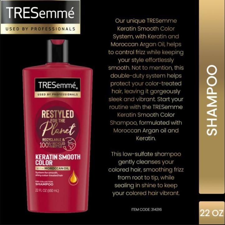 Tresemme Restyled For The Keratin Smooth Color With Moroccan Oil