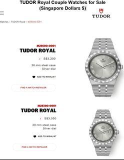Tudor Royal Couple Watch （＄3250）