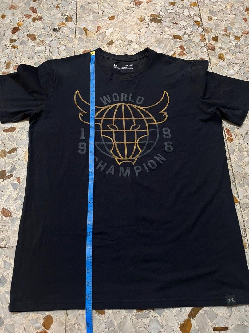 Under Armour Project Rock shirt (Category: Activewear) located in Dasmarinas. Submitted by trispang (Listing ID 1182301553, Image 3). Description: Under Armour Project Rock shirt Size: Small Dimensions are in the photos ₱900 Meetup can be arranged within Silang, Cavite area. .