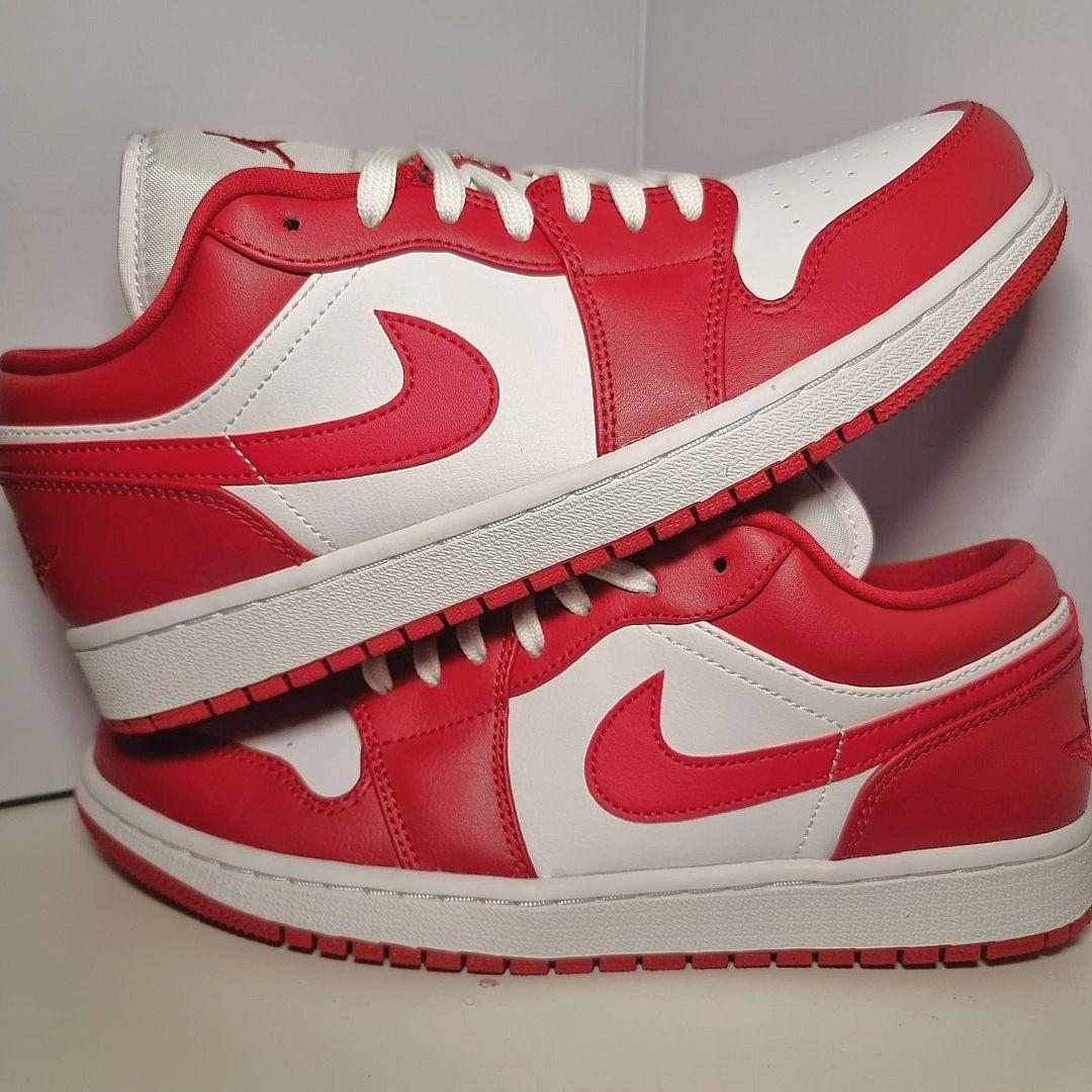 Red and white deals jordan 1 low