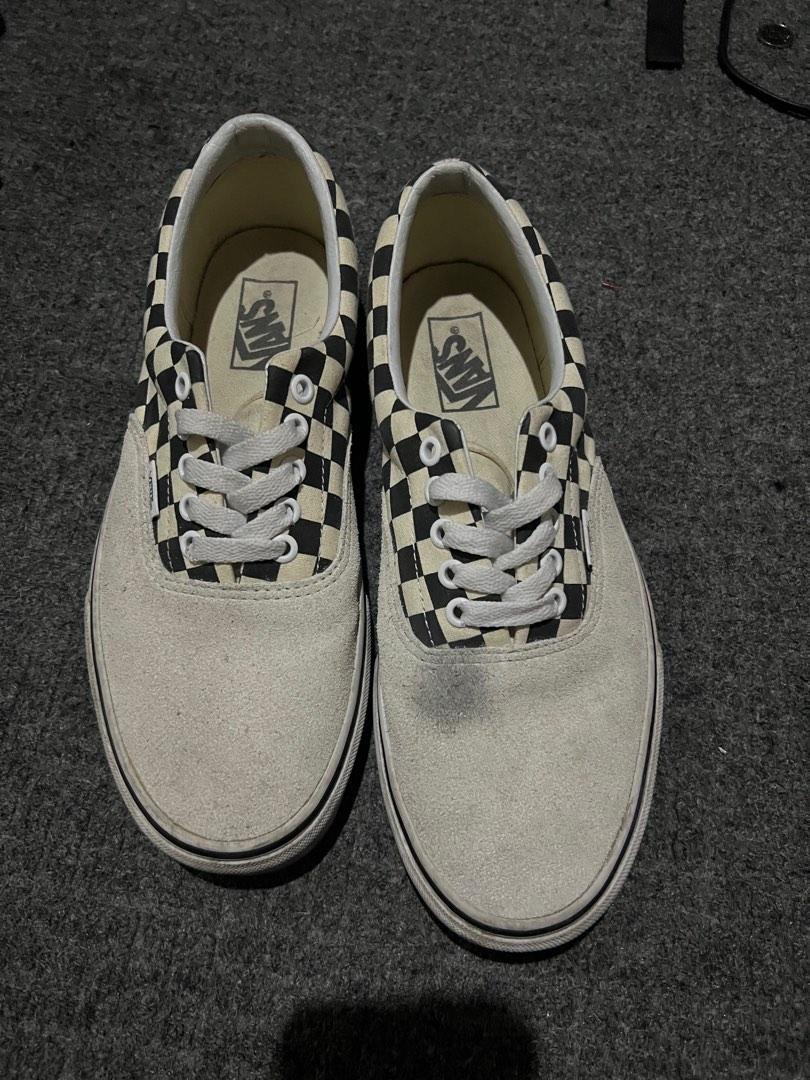 Vans Era Primary Check Marshmallow Black Men s Fashion Footwear