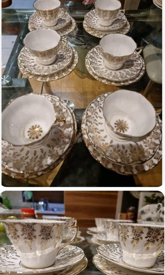 On hand Vintage IMPERIAL Fine Bone China Set, Furniture & Home Living