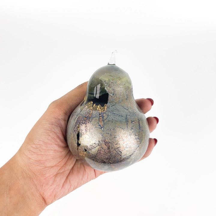 Vintage Isle of Wight Studio Glass Pear Paperweight Display, Furniture