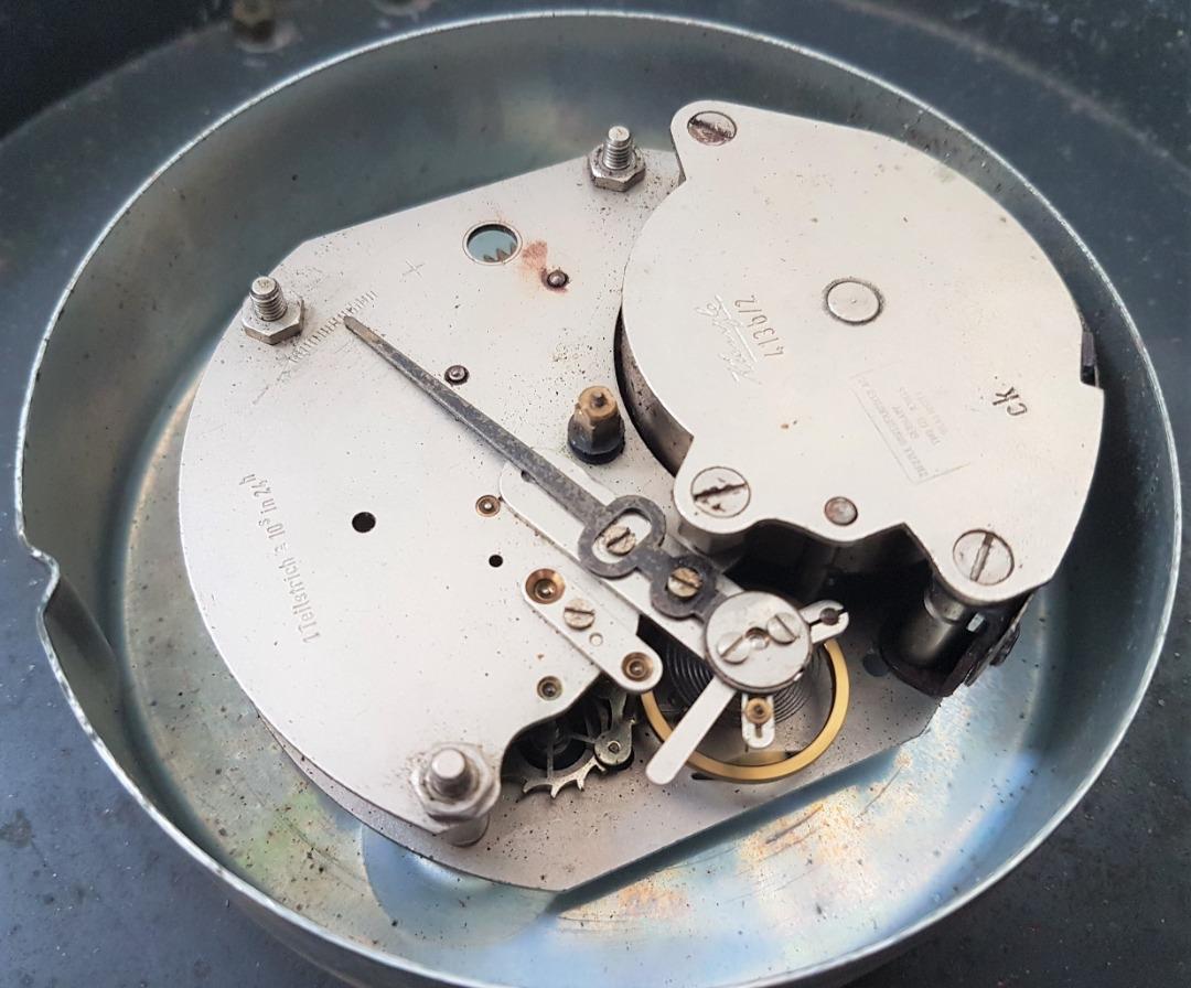 Vintage Kienzle Key Winding Clock, Germany, Brass Wall Clock, Unique