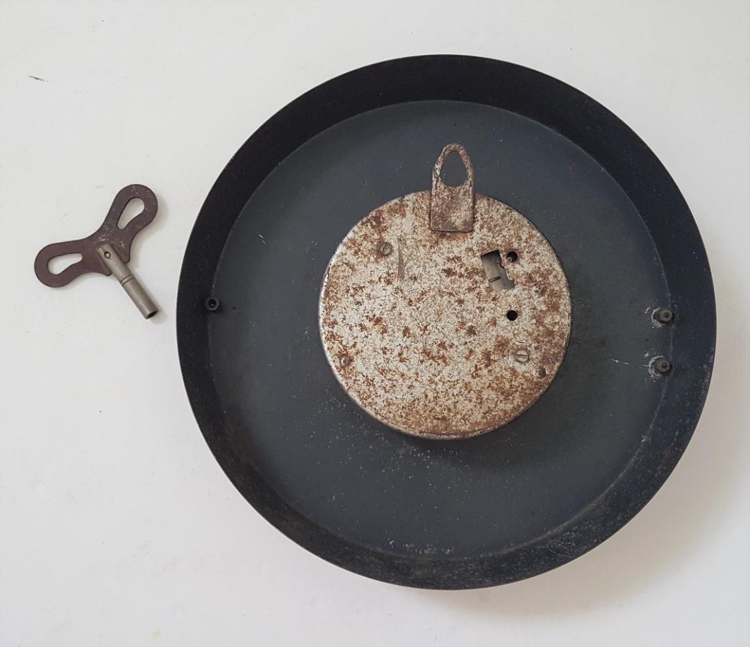 Vintage Kienzle Key Winding Clock, Germany, Brass Wall Clock, Unique