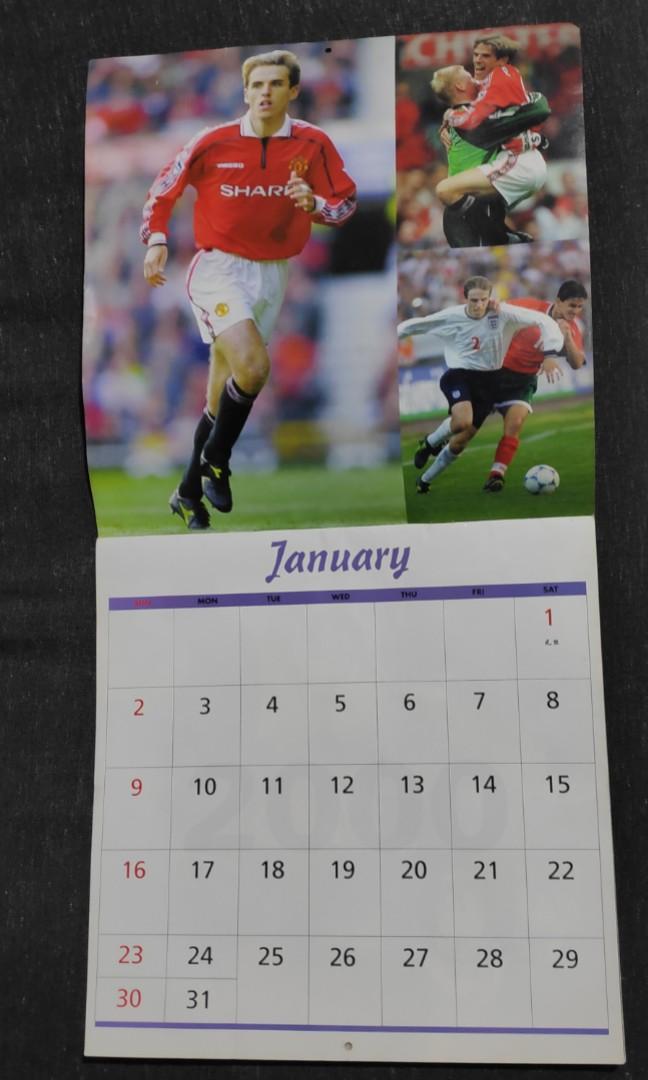 vintage manchester united calendar year 2000, Hobbies & Toys