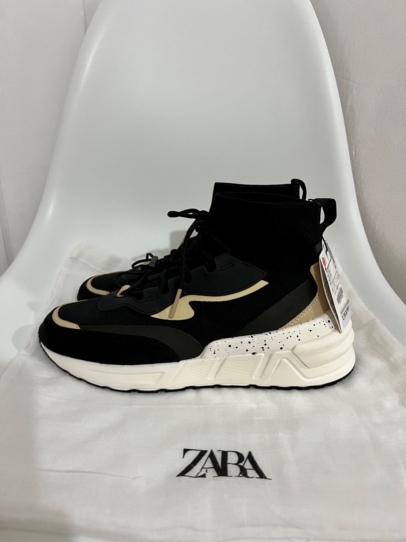 Black high top sneakers zara sales