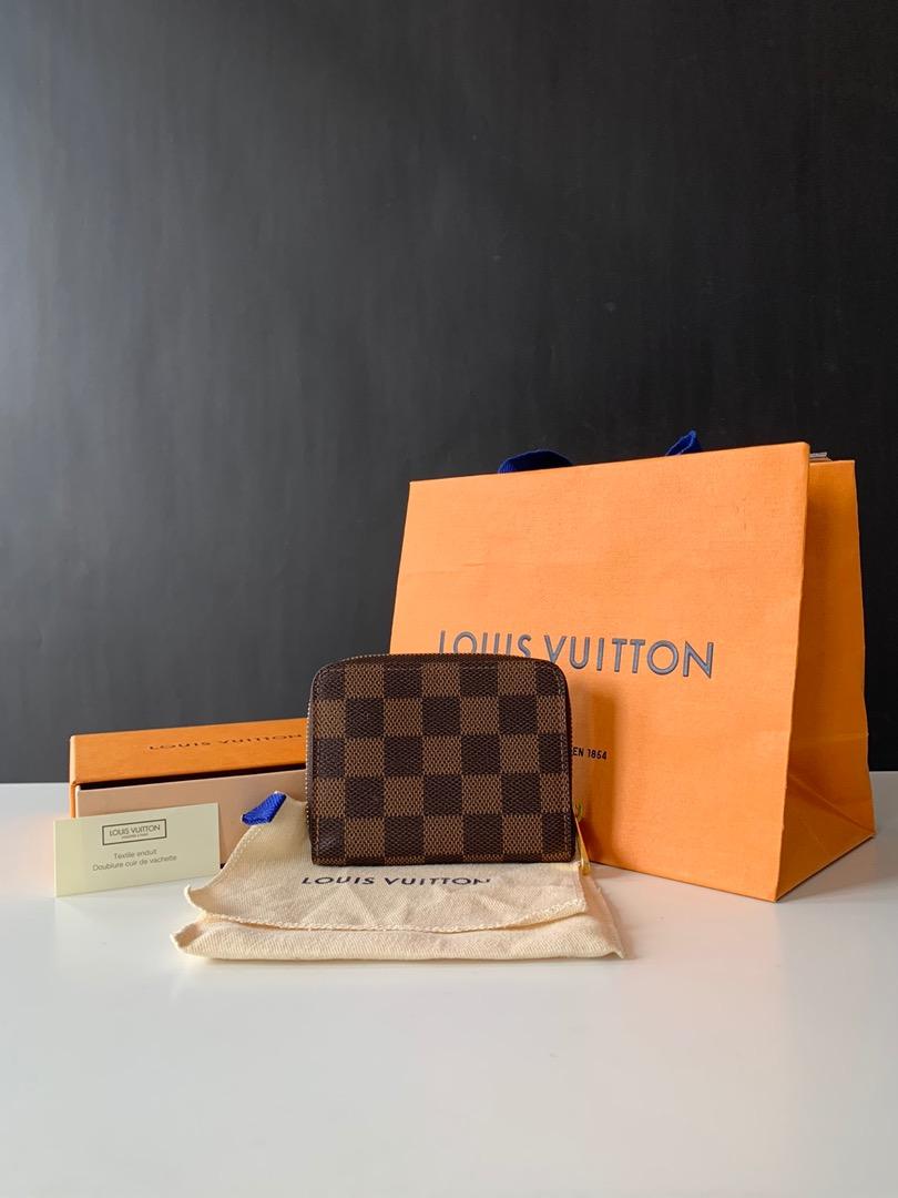 Louis Vuitton Zippy Coin Purse Padlock Rose Ballerine Damier Azur