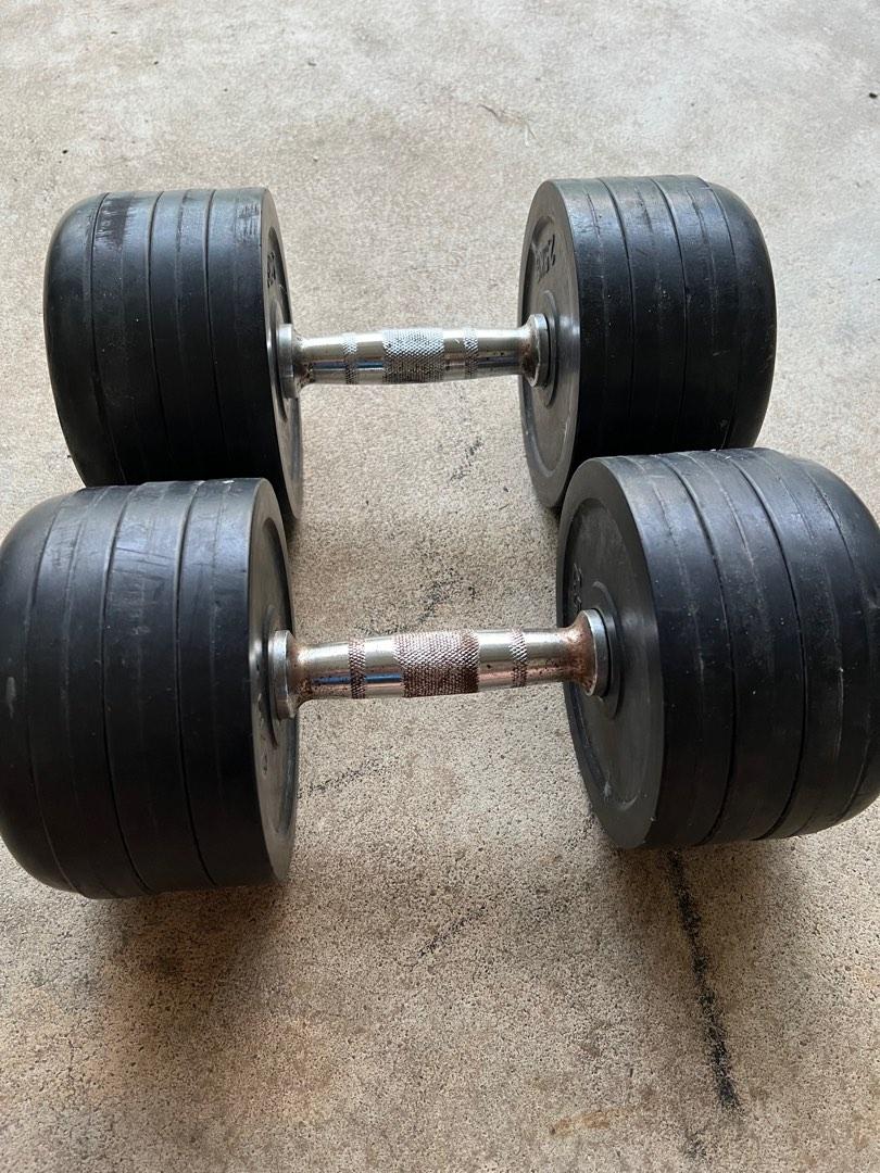 2-x-20kg-dumbbells-sports-equipment-exercise-fitness-weights