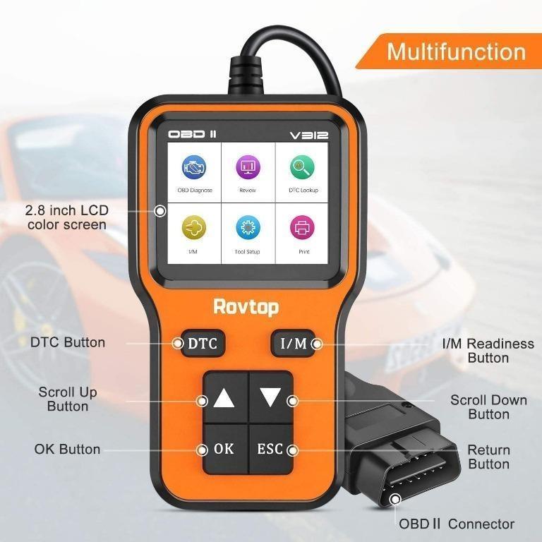 5 in 1 Universal Car Diagnostic Scanner Tool,OBD2 Scanner,Engine Load