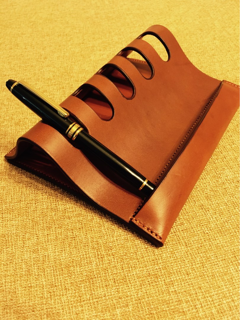 5Pen Leather Stand, Hobbies & Toys, Stationery & Craft, Stationery