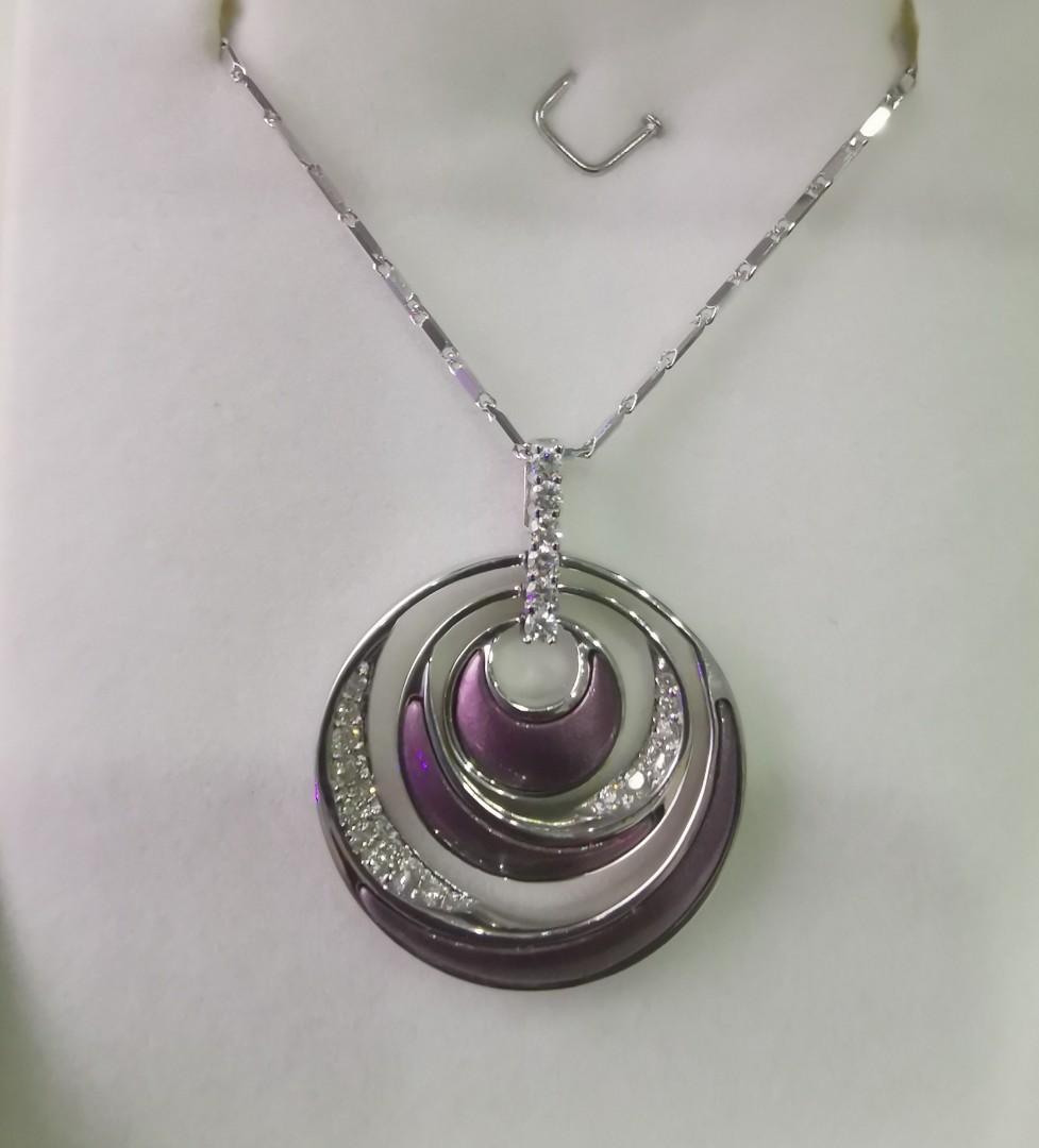 Purple heart sale diamond necklace